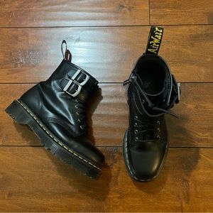 Dr. Martens 1460 8-Eye Bex Buckle Boot - Black